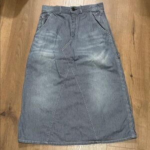 Niko And… Blue Stripped Denim Pencil Skirt